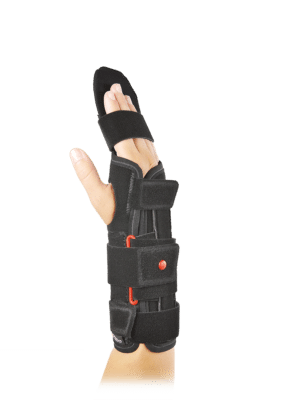 Attelle de série Donjoy réglable légère pour Entorse, luxation et fracture poignet pouce doigts et Polyarthrite rhumatoïde