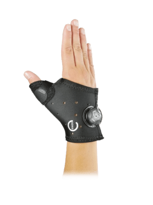 Attelle thermoformable Exos Rhiza, pour Rhizarthrose, Pouce du skieur, Entorse, luxation de la colonne du pouce, Hyper-extension de l'articulation. Léger, lavable, réglable.