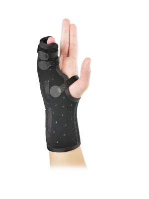 Attelle thermoformable Exos Boxer Interne pour Fractures du 4ème et/ou 5ème métacarpien. Légère, lavable, réglable.